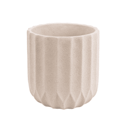 Plant pot Stripes Cement Large Ivory / Present Time
